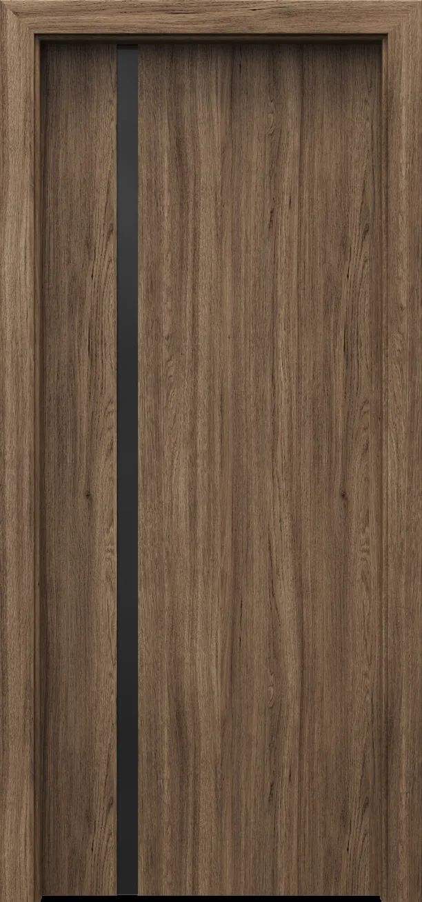 Drzwi PORTA FOCUS model 4.A z czarną szybą