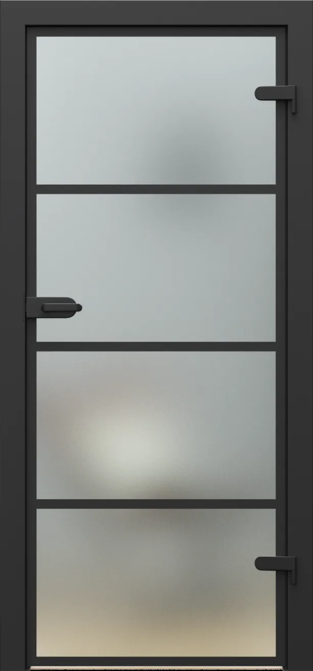 Drzwi PORTA GLASS szyba matowa z malowanymi szprosami, wzór 2