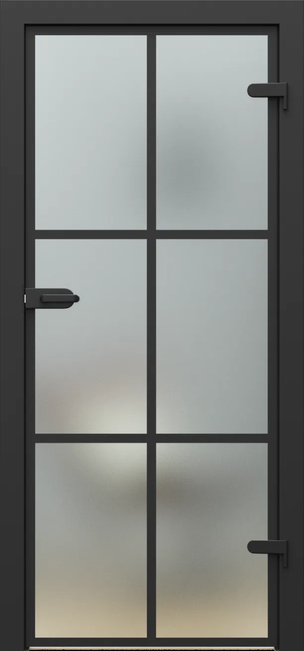 Drzwi PORTA GLASS szyba matowa z malowanymi szprosami, wzór 3