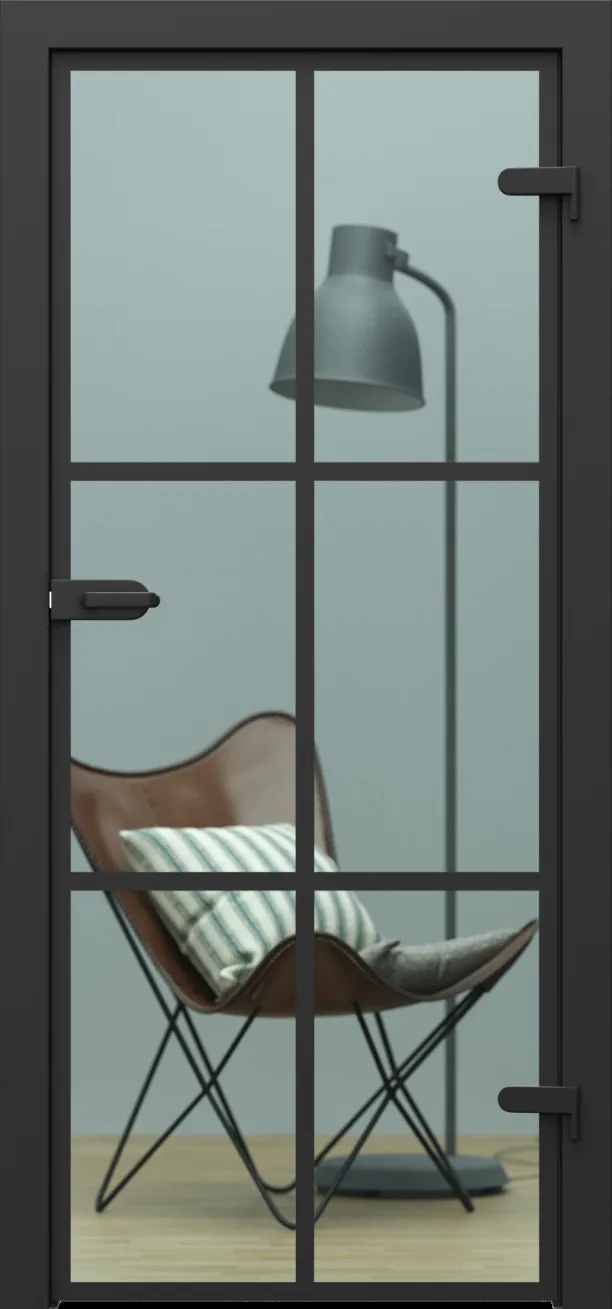 Drzwi PORTA GLASS szyba przezroczysta z malowanymi szprosami, wzór 3 -...