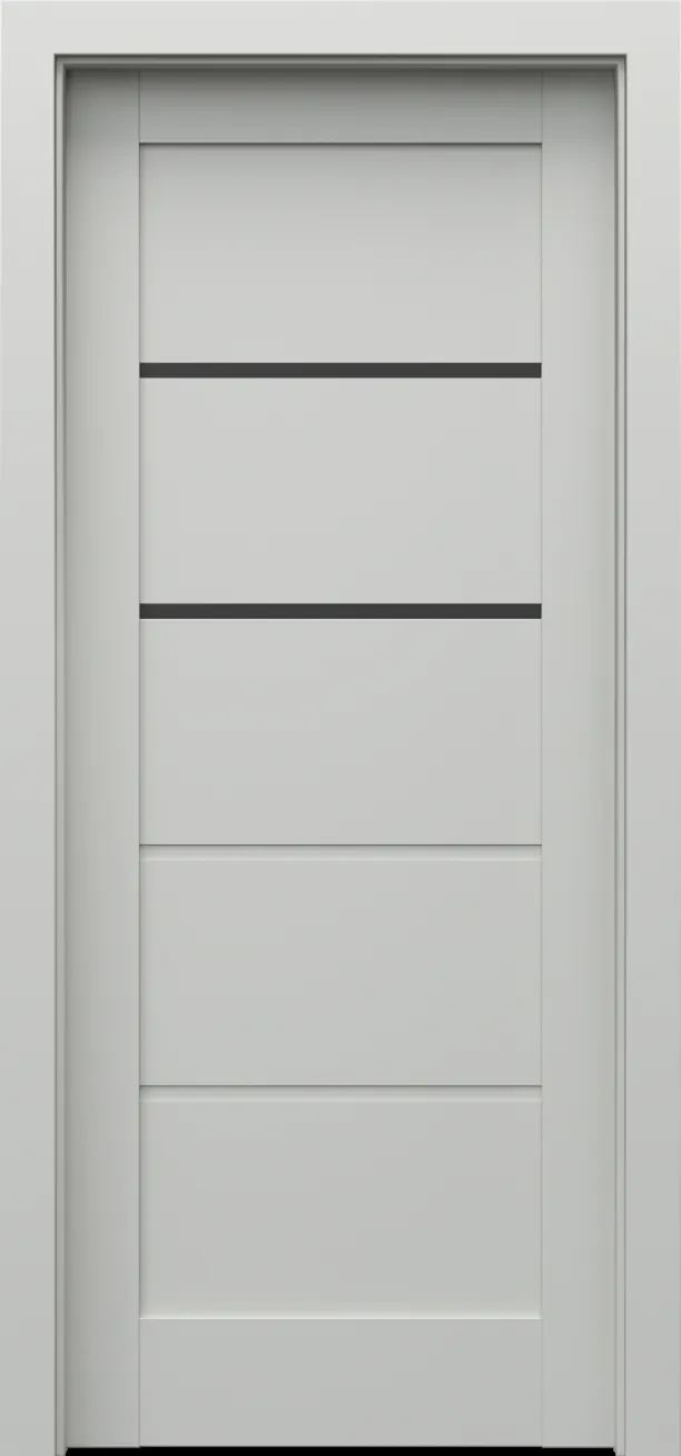Drzwi PORTA GRANDE model G.2 z czarną szybą