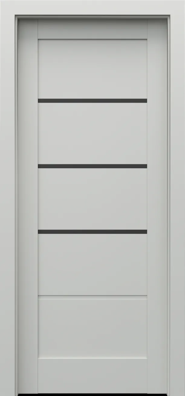 Drzwi PORTA GRANDE model G.3 z czarną szybą