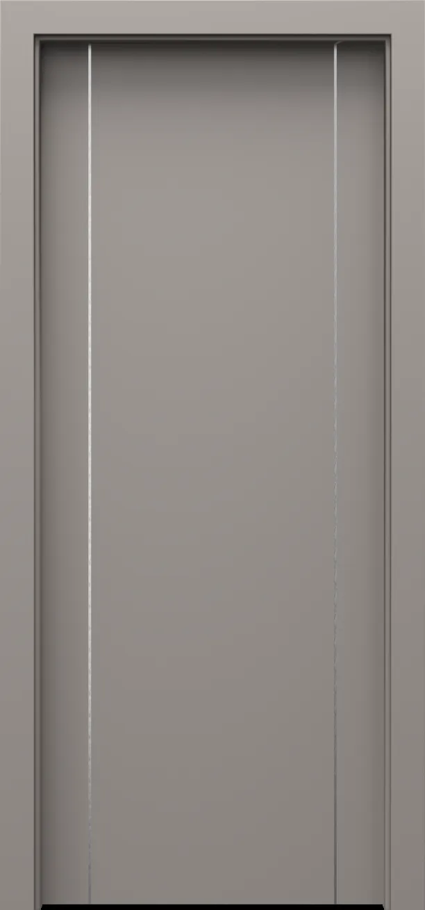 Drzwi PORTA LINE model A.1 srebrne intarsje