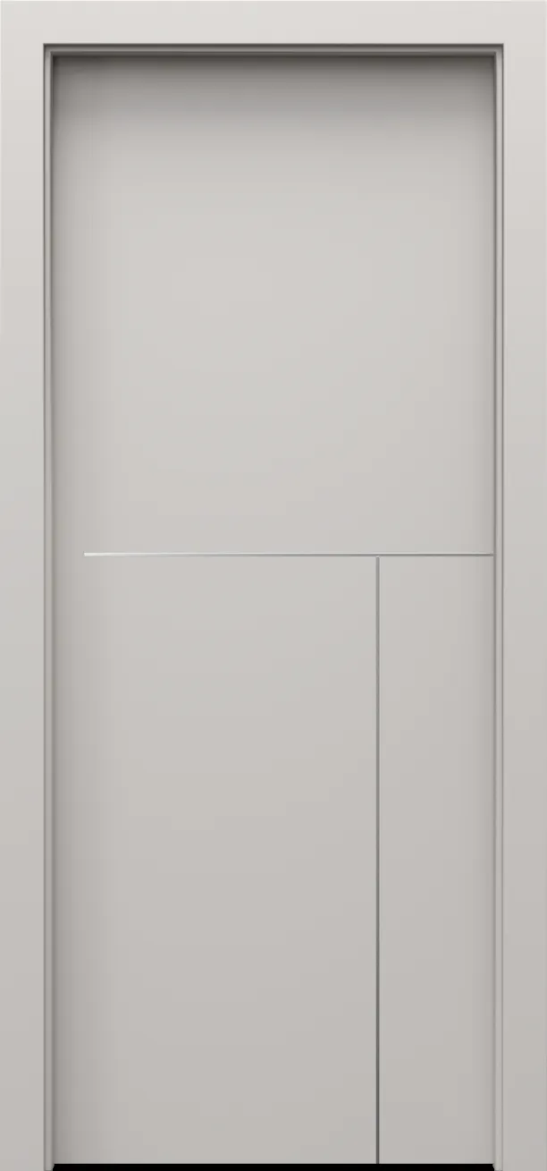 Drzwi PORTA LINE model L.1 srebrne intarsje