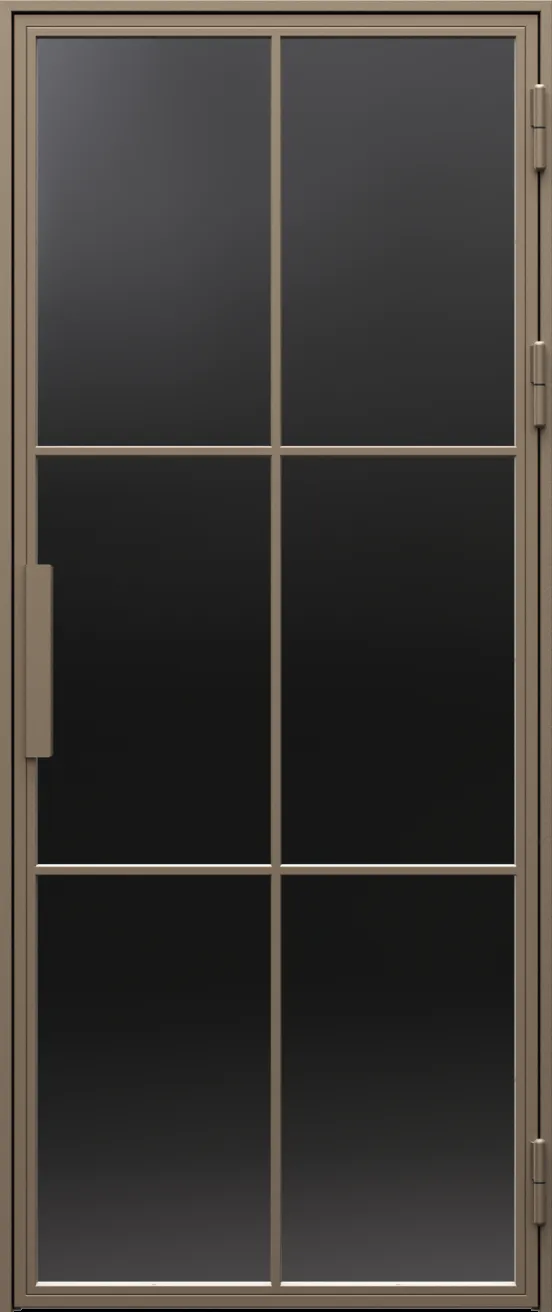 Drzwi PORTA LOFT STALOWE model 1 szyba dymiona