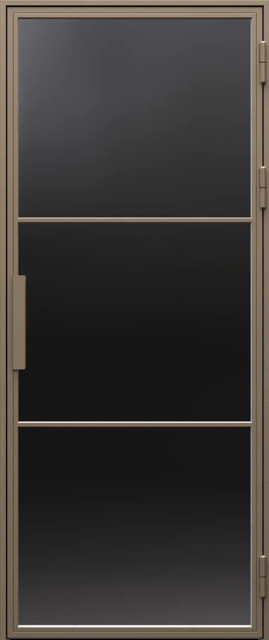Drzwi PORTA LOFT STALOWE model 2 szyba dymiona