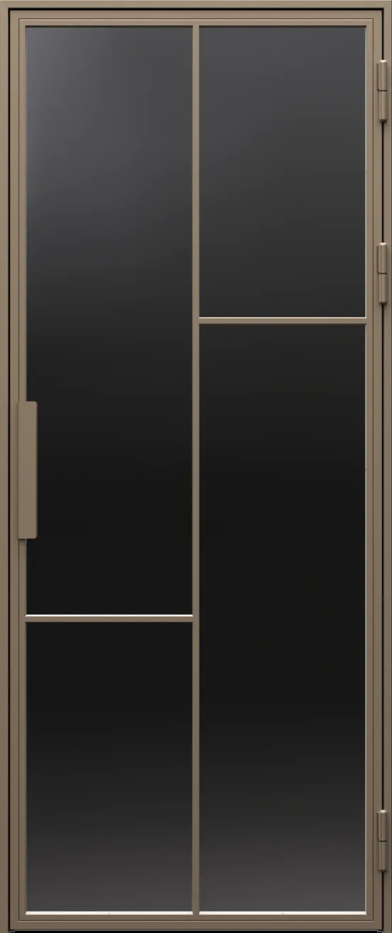 Drzwi PORTA LOFT STALOWE model 3 szyba dymiona