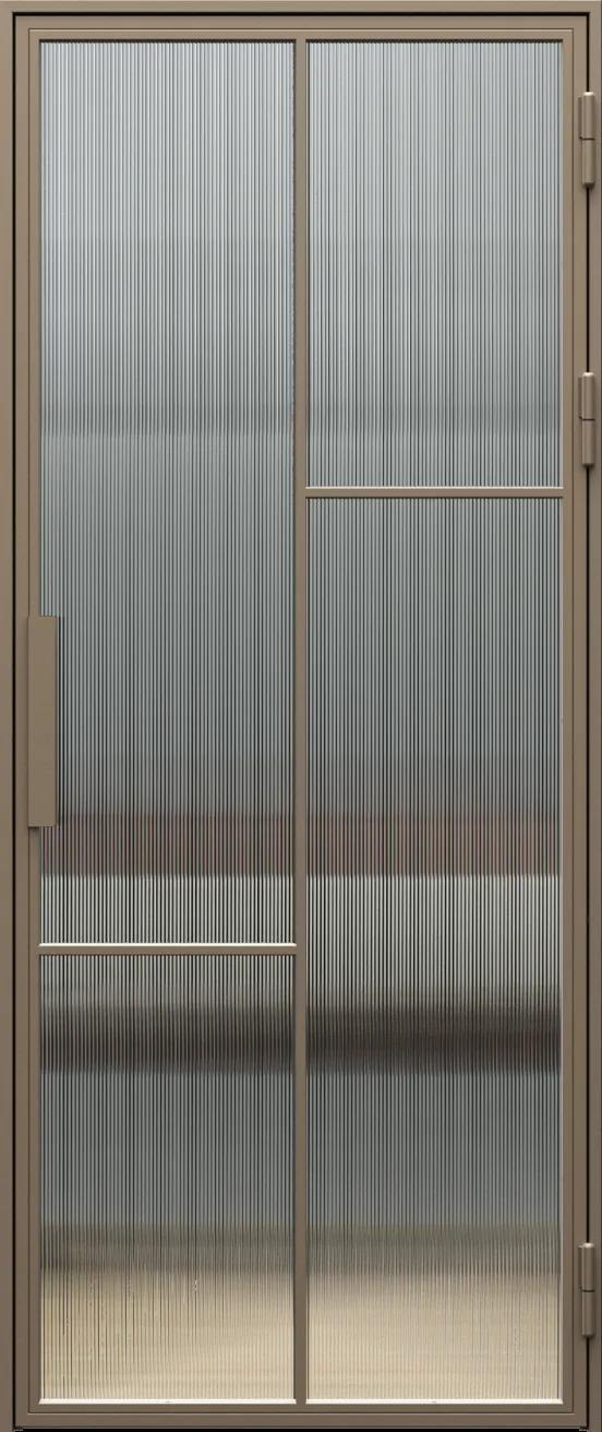 Drzwi PORTA LOFT STALOWE model 3 szyba ryflowana