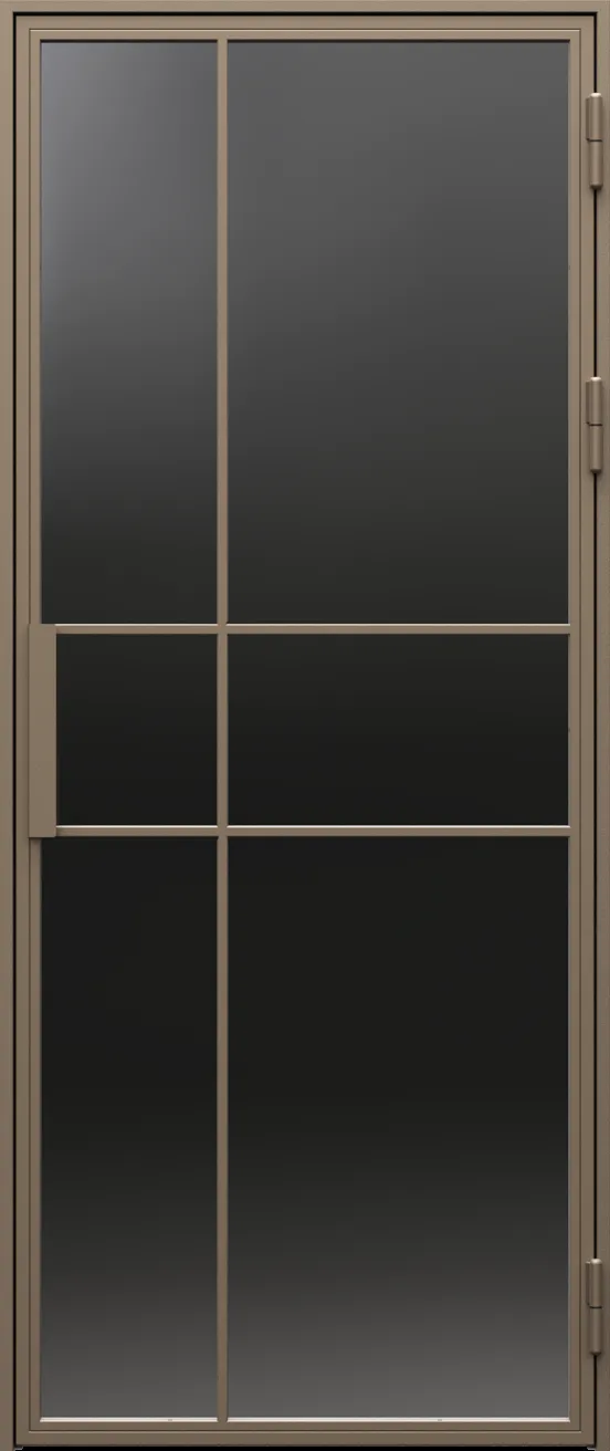 Drzwi PORTA LOFT STALOWE model 4 szyba dymiona
