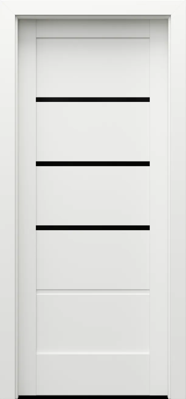 Drzwi PORTA VERTE HOME model G.3 z czarną szybą